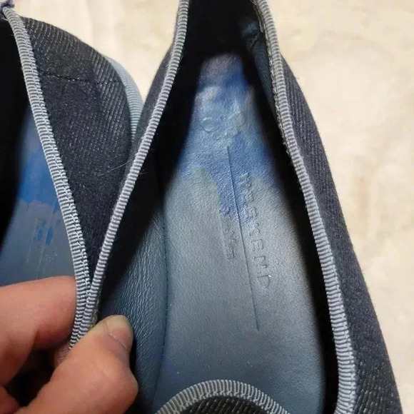 Weekend Max Mara Navy Blue Ballet Flats Denim Size 36 6 - Picture 4 of 10